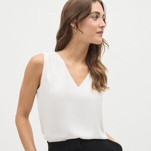 NEARLY NEW RW&Co luxurious sily crepe V-Neck cami blouse lined Sz XL